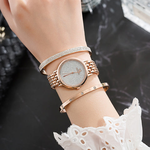 Image of Gold Wrist Watch Set - Rosecolor