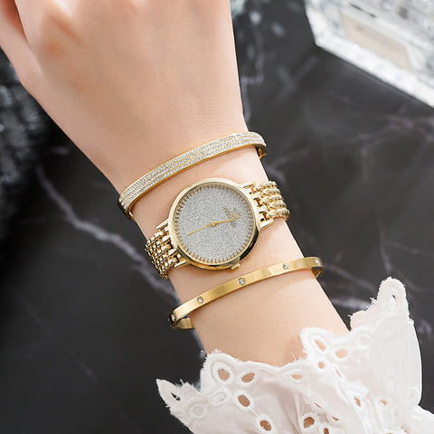 Image of Gold Wrist Watch Set - Rosecolor