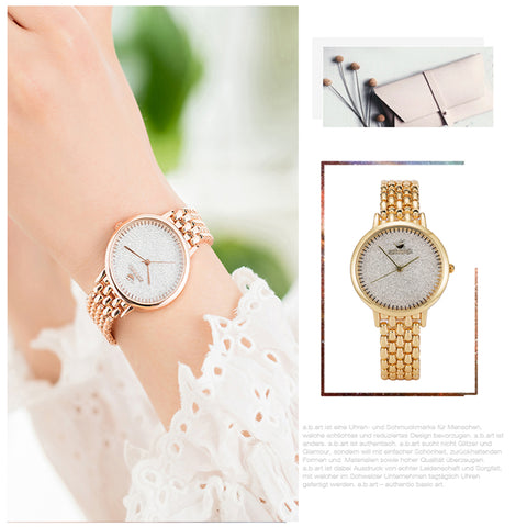 Image of Gold Wrist Watch Set - Rosecolor