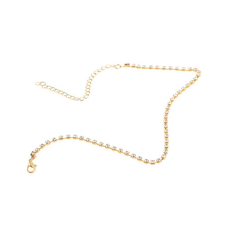 Image of Crystal Choker Necklace - Rosecolor