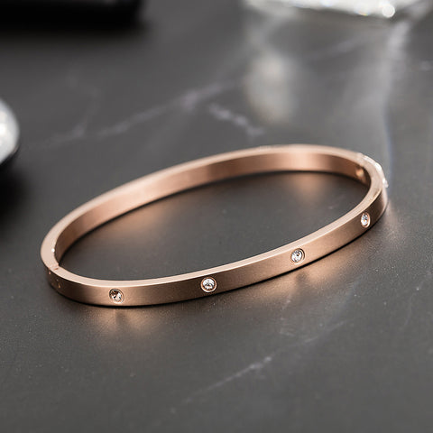 Image of Luxury Blue Face Diamond Watch - Rosecolor