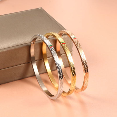 Image of Stainless Steel Bangle - Rosecolor