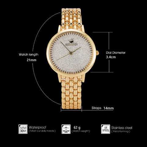 Image of Gold Wrist Watch Set - Rosecolor