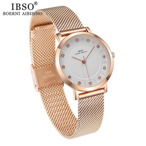 Image of Women's Quartz Watch Set Rose Gold Crystal - Rosecolor