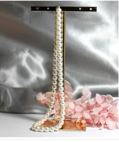 Image of Classic Pearl Cream Necklace - Rosecolor