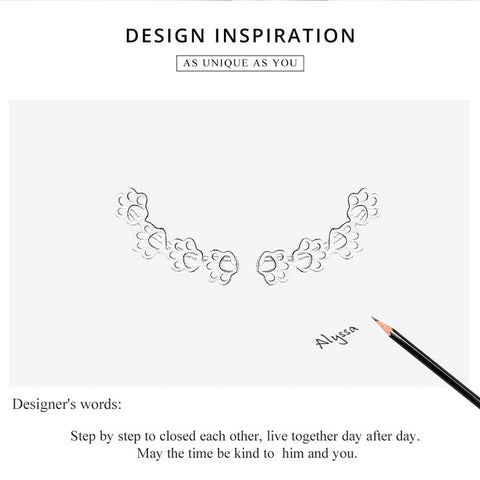 Image of Sterling Silver Pet Paw Print Earrings - Rosecolor