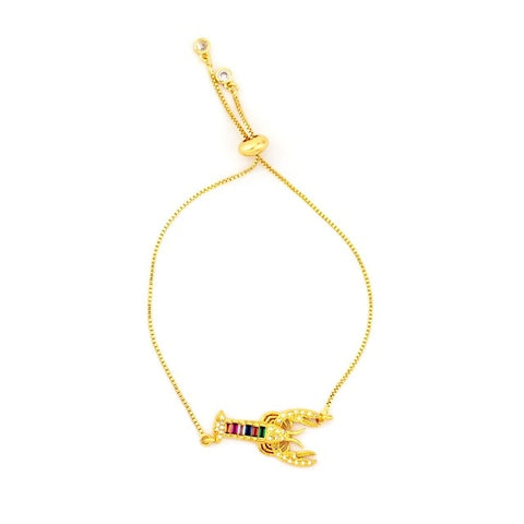 Image of Evil Eye Gold Zirconia Bracelet - Rosecolor