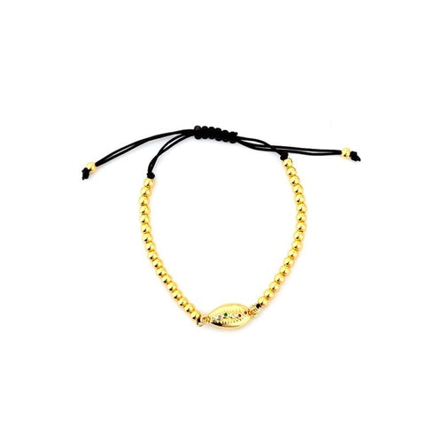 Image of Evil Eye Gold Zirconia Bracelet - Rosecolor