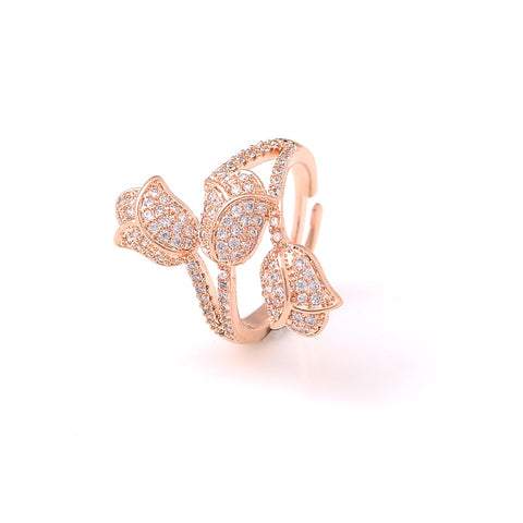 Image of Rose Colors Flower Ring - Rosecolor