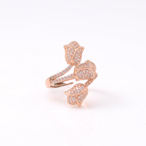 Image of Rose Colors Flower Ring - Rosecolor