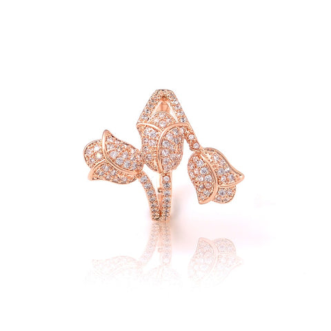 Image of Rose Colors Flower Ring - Rosecolor