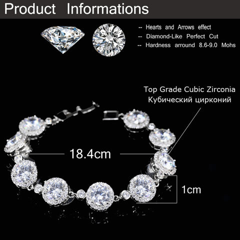 Image of Crystal White Cubic Zirconia Bracelet - Rosecolor