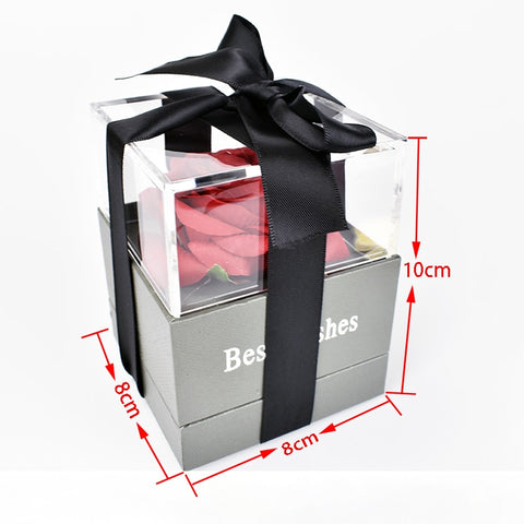 Image of ROSE JEWELRY GIFT BOX - HIDDEN I LOVE YOU LANGUAGES NECKLACE - Rosecolor