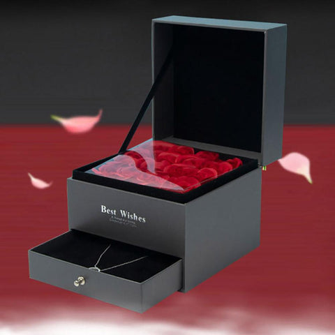 Image of Double Layer Rose Jewelry Box - Rosecolor