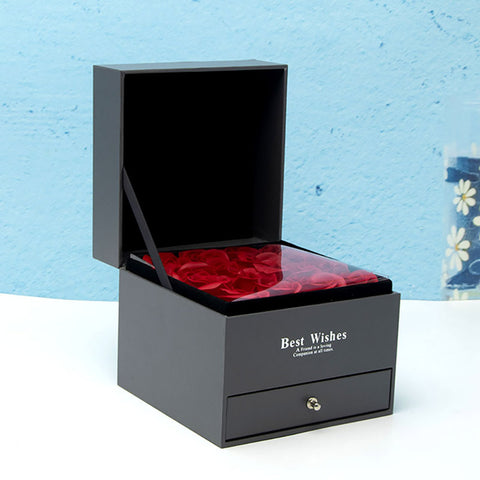Image of Double Layer Rose Jewelry Box - Rosecolor