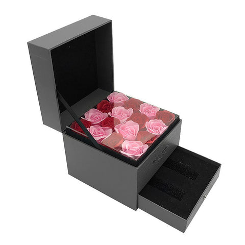 Image of Double Layer Rose Jewelry Box - Rosecolor