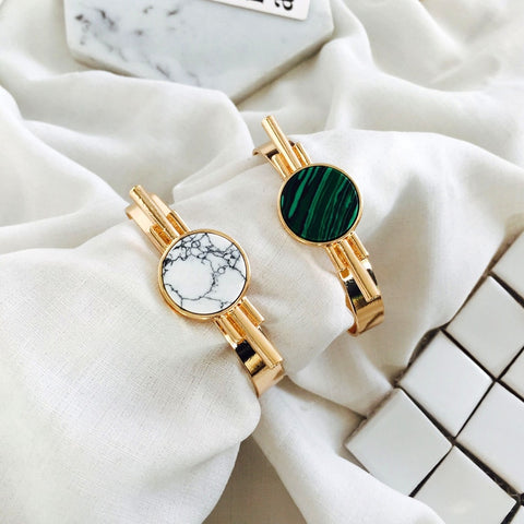 Image of Vintage Stone Marble Bracelet - Rosecolor