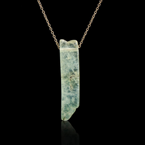 Image of Natural Crystal Quartz Stone Necklace - Rosecolor