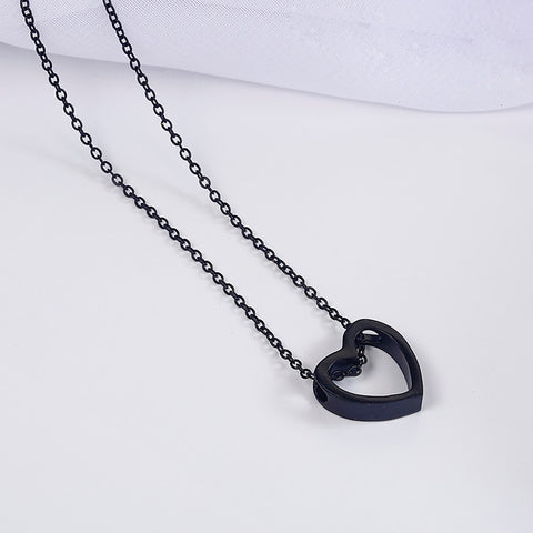 Image of Simple Heart Necklace - Rosecolor