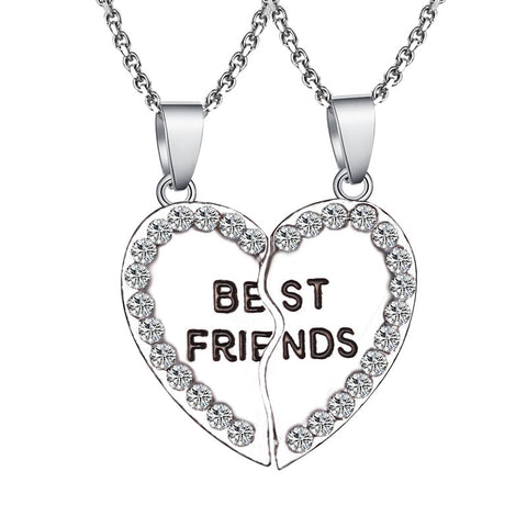 Image of 2 pieces/set Best Friend Necklace - Rosecolor