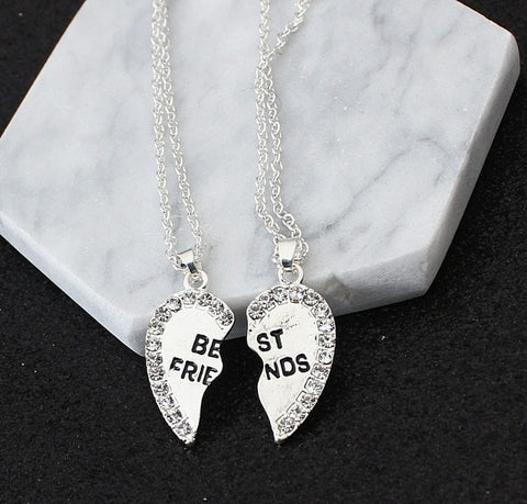 Image of 2 pieces/set Best Friend Necklace - Rosecolor