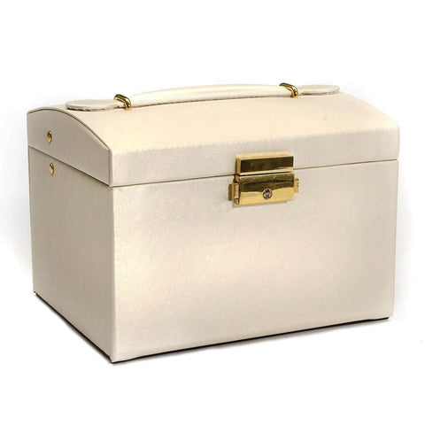 Image of Large Armoire Jewelry Chest with Clasp - Rosecolor