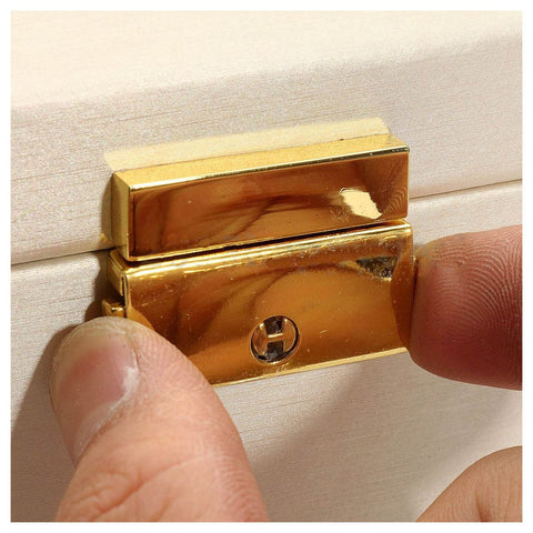 Image of Large Armoire Jewelry Chest with Clasp - Rosecolor