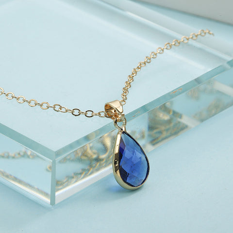 Image of Quartz Birthstone Pendant Necklace - Rosecolor