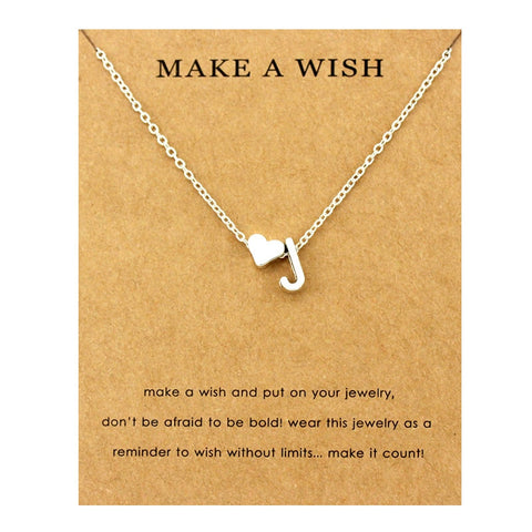 Image of Initial & Heart Choker Necklace - Rosecolor