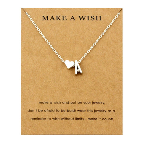 Image of Initial & Heart Choker Necklace - Rosecolor