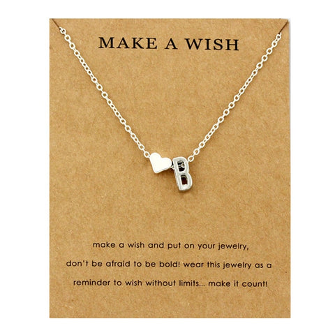 Image of Initial & Heart Choker Necklace - Rosecolor