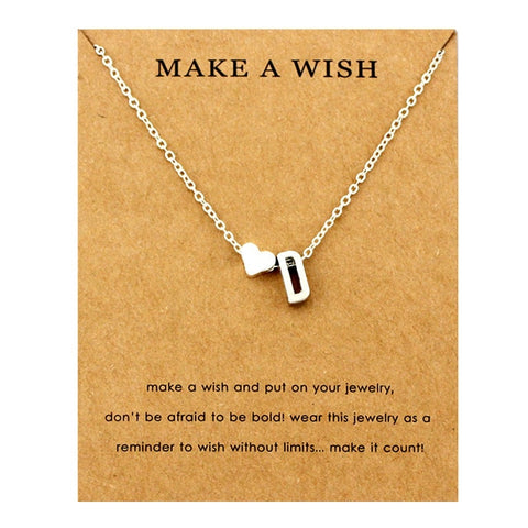 Image of Initial & Heart Choker Necklace - Rosecolor