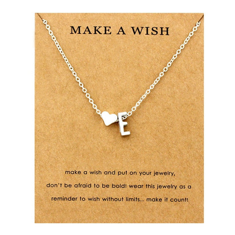 Image of Initial & Heart Choker Necklace - Rosecolor