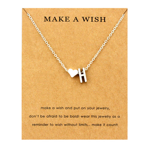 Image of Initial & Heart Choker Necklace - Rosecolor