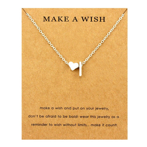 Image of Initial & Heart Choker Necklace - Rosecolor