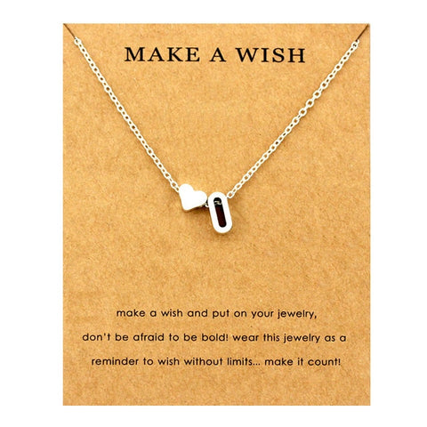 Image of Initial & Heart Choker Necklace - Rosecolor