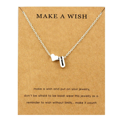 Image of Initial & Heart Choker Necklace - Rosecolor