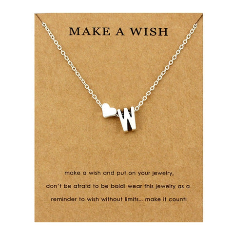 Image of Initial & Heart Choker Necklace - Rosecolor