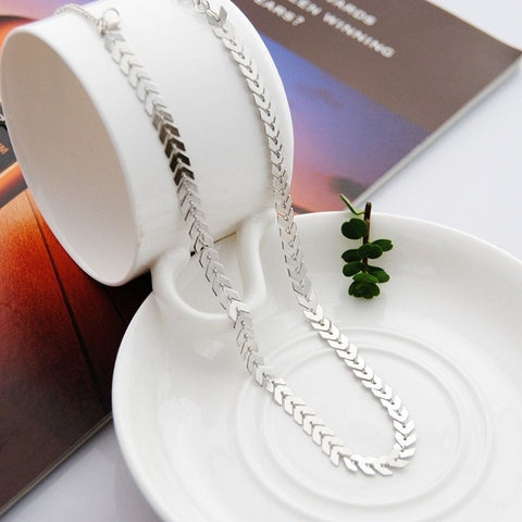 Image of Two Layer Multi Arrow Choker Necklace - Rosecolor