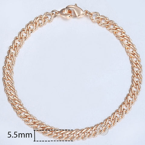 Image of 20cm Gold Plated Bracelet - Rosecolor