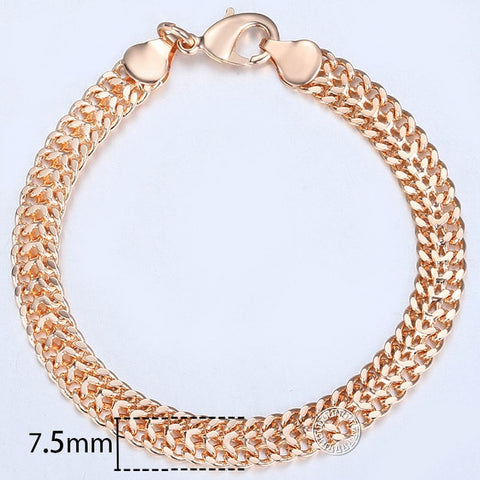 Image of 20cm Gold Plated Bracelet - Rosecolor