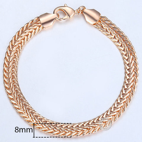 Image of 20cm Gold Plated Bracelet - Rosecolor