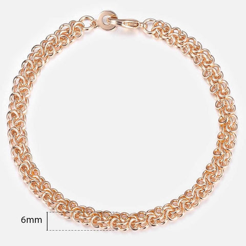Image of 20cm Gold Plated Bracelet - Rosecolor