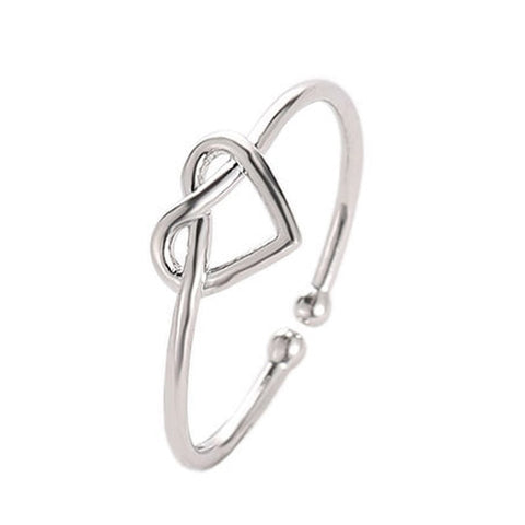 Image of Silver White Marbled Stone Ring - Rosecolor