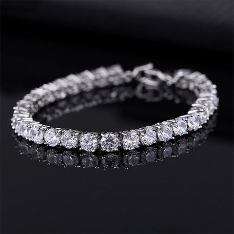 Image of Luxury 4mm Cubic Zirconia Tennis Bracelet - Rosecolor