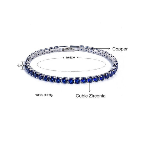 Image of Luxury 4mm Cubic Zirconia Tennis Bracelet - Rosecolor