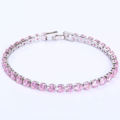 Image of Luxury 4mm Cubic Zirconia Tennis Bracelet - Rosecolor