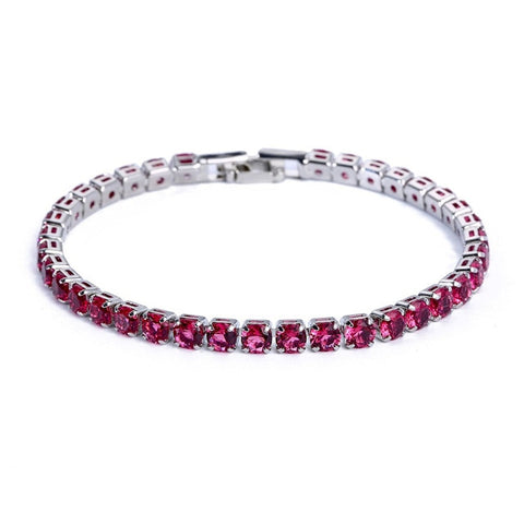 Image of Luxury 4mm Cubic Zirconia Tennis Bracelet - Rosecolor