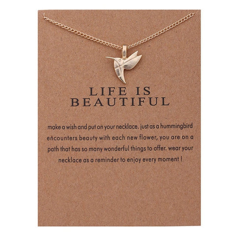 Image of Hidden Message Necklace Gift - Rosecolor