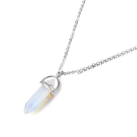 Image of Quartz Pendant Necklace - Rosecolor